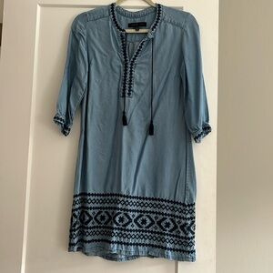 Forest Lily Tencel Embroidered Dress